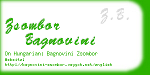 zsombor bagnovini business card